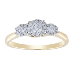 0.47Ct Round Brilliant Diamond Engagement Ring  In 9Ct Yellow Gold