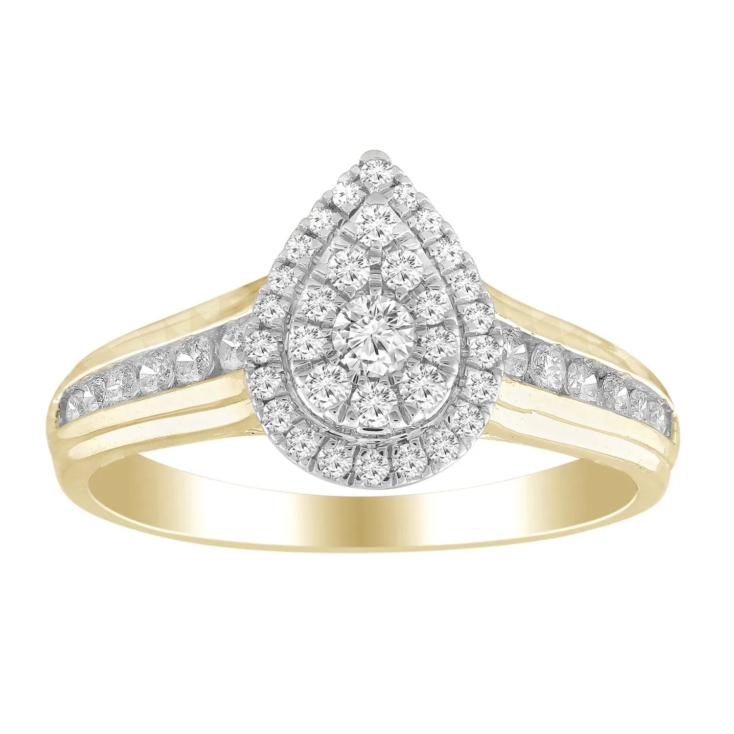 0.50ct Round Brilliant Diamond Engagement Ring In 9Ct Yellow Gold