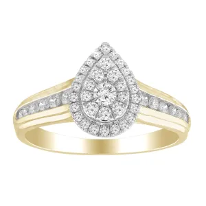 0.50ct Round Brilliant Diamond Engagement Ring In 9Ct Yellow Gold