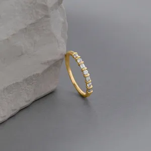 Baguette & Round Stackable Band