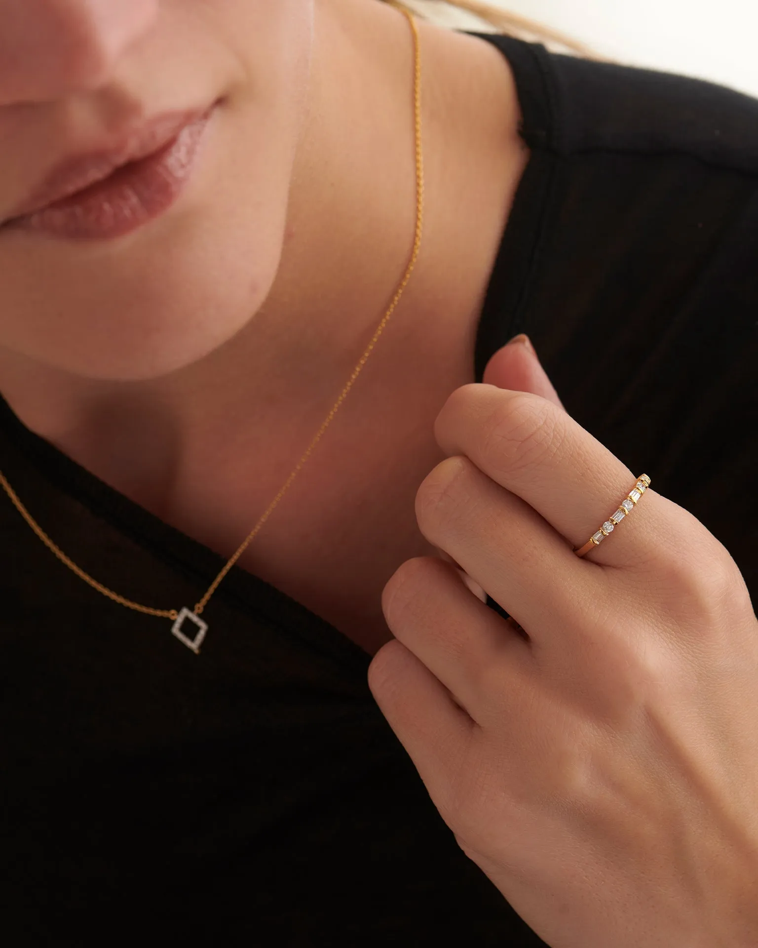 Baguette & Round Stackable Band