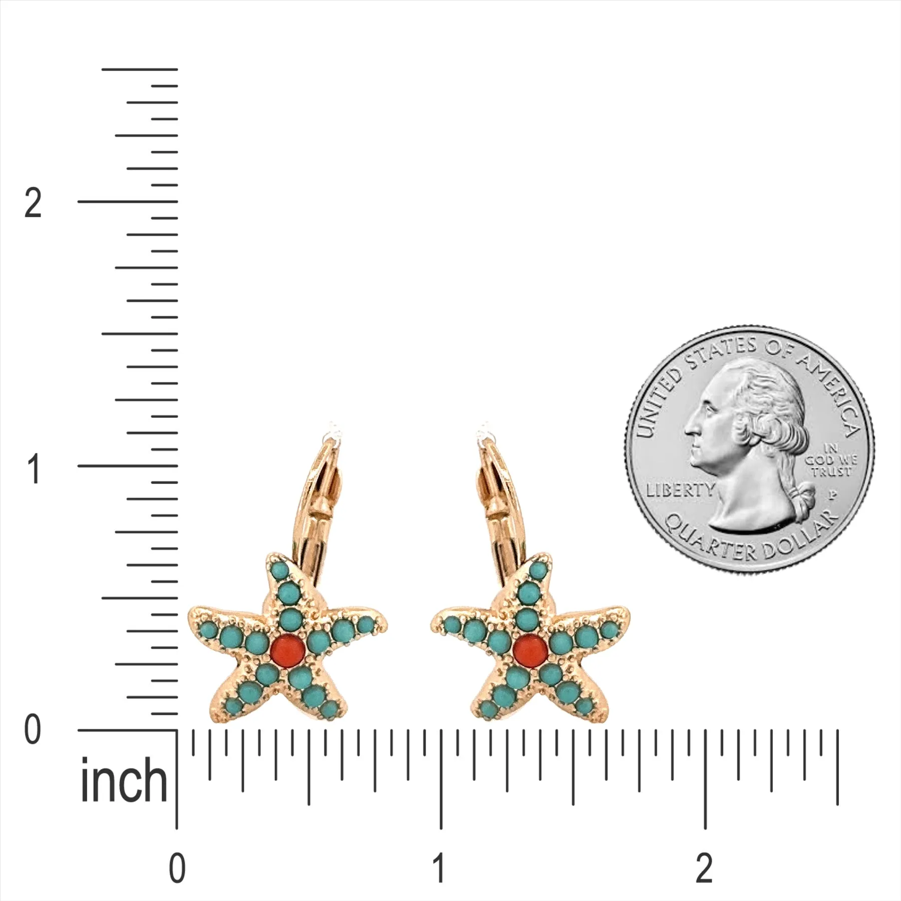 Beautiful Ocean Starfish Charm Dangle Fashion Earrings