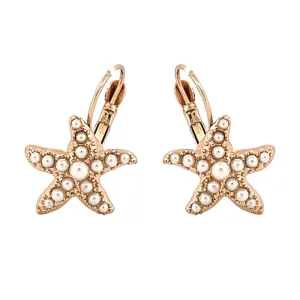 Beautiful Ocean Starfish Charm Dangle Fashion Earrings