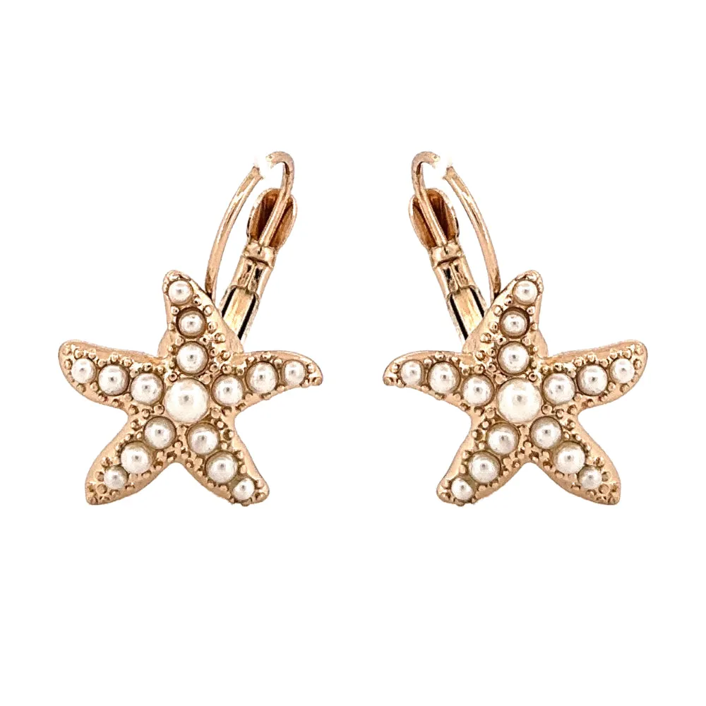Beautiful Ocean Starfish Charm Dangle Fashion Earrings
