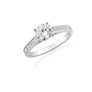 Channel Set Diamond Engagement Ring by Ron Rosen at Regard Jewelry in Austin, Texas