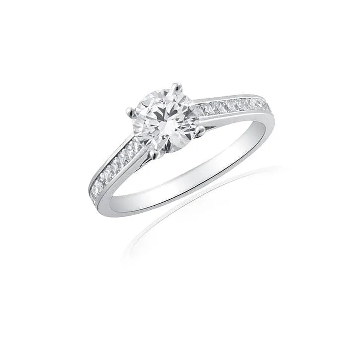 Channel Set Diamond Engagement Ring by Ron Rosen at Regard Jewelry in Austin, Texas