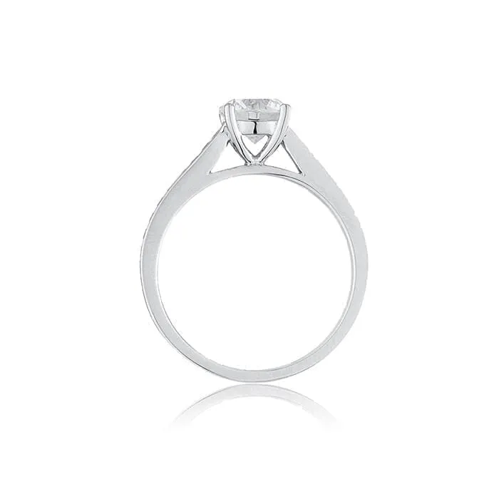 Channel Set Diamond Engagement Ring by Ron Rosen at Regard Jewelry in Austin, Texas
