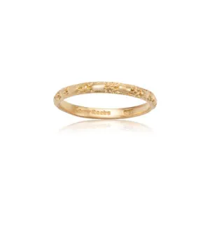 Embossed Band, 9kt Yellow Gold