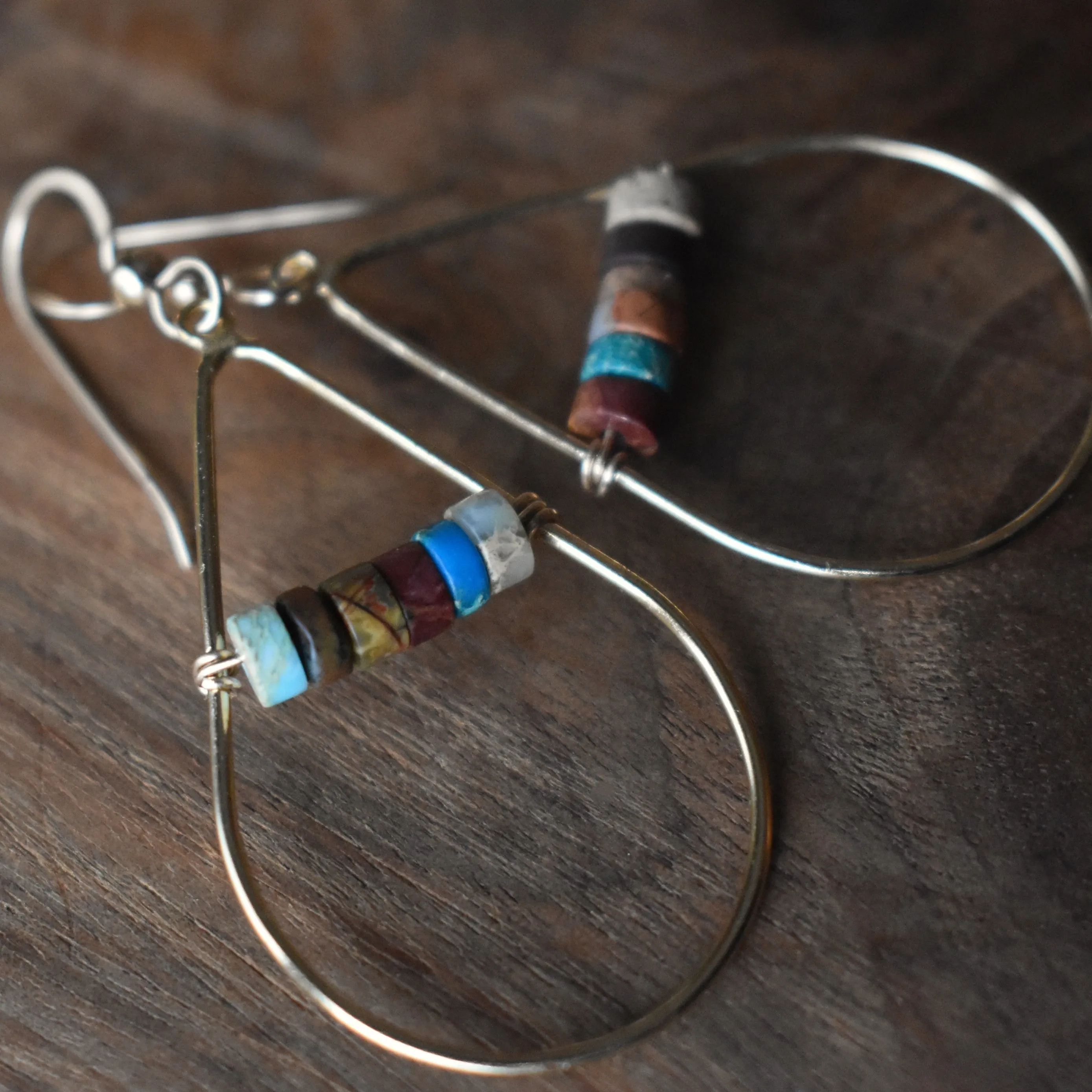 Gold Fill Gemstone Beaded Earrings