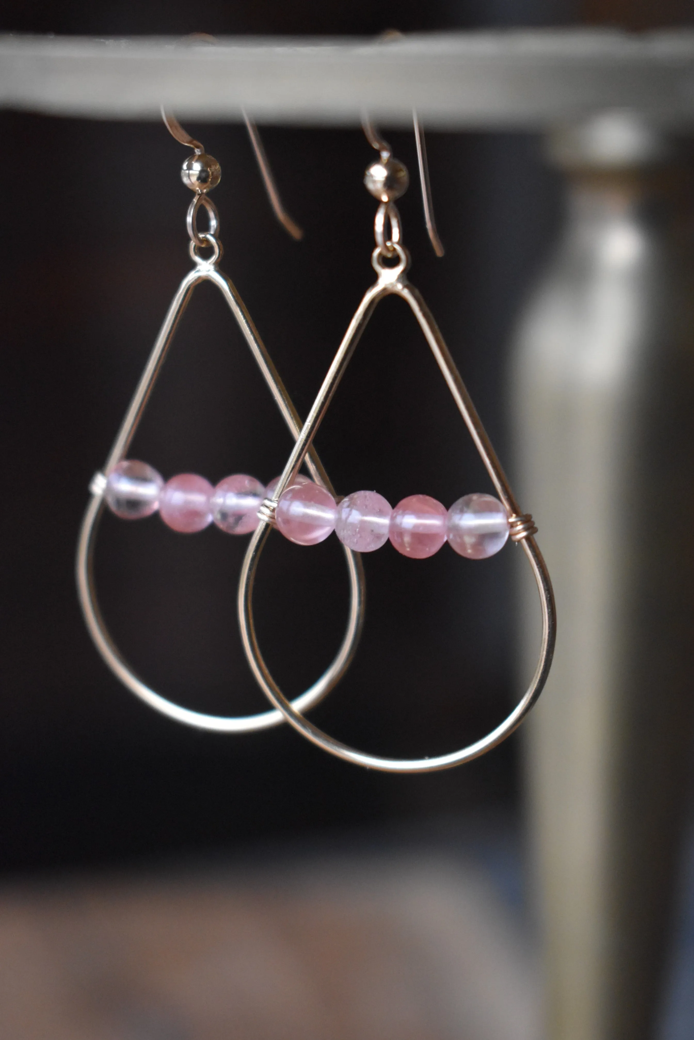 Gold Fill Gemstone Beaded Earrings
