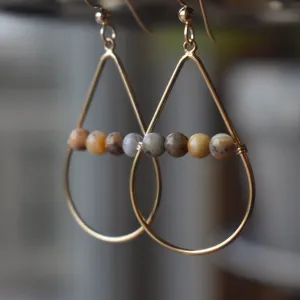 Gold Fill Gemstone Beaded Earrings