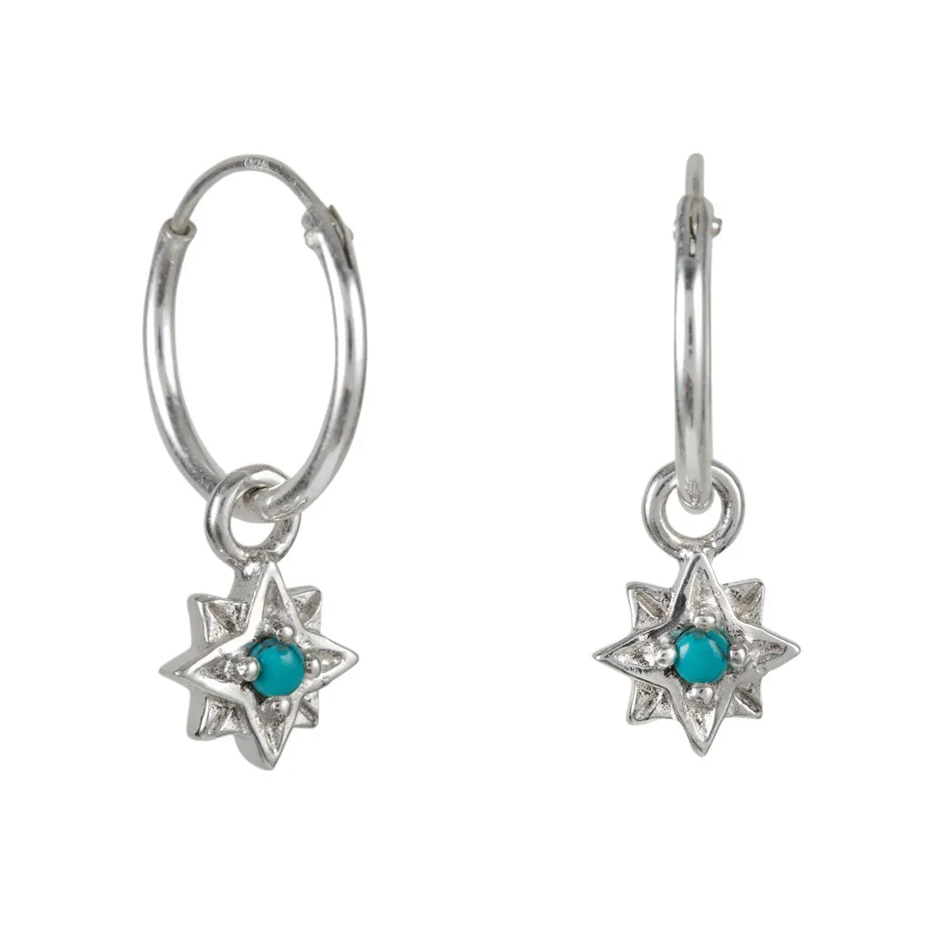 Guiding North Star Mini Hoops - Turquoise