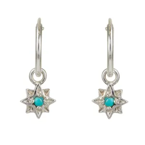 Guiding North Star Mini Hoops - Turquoise