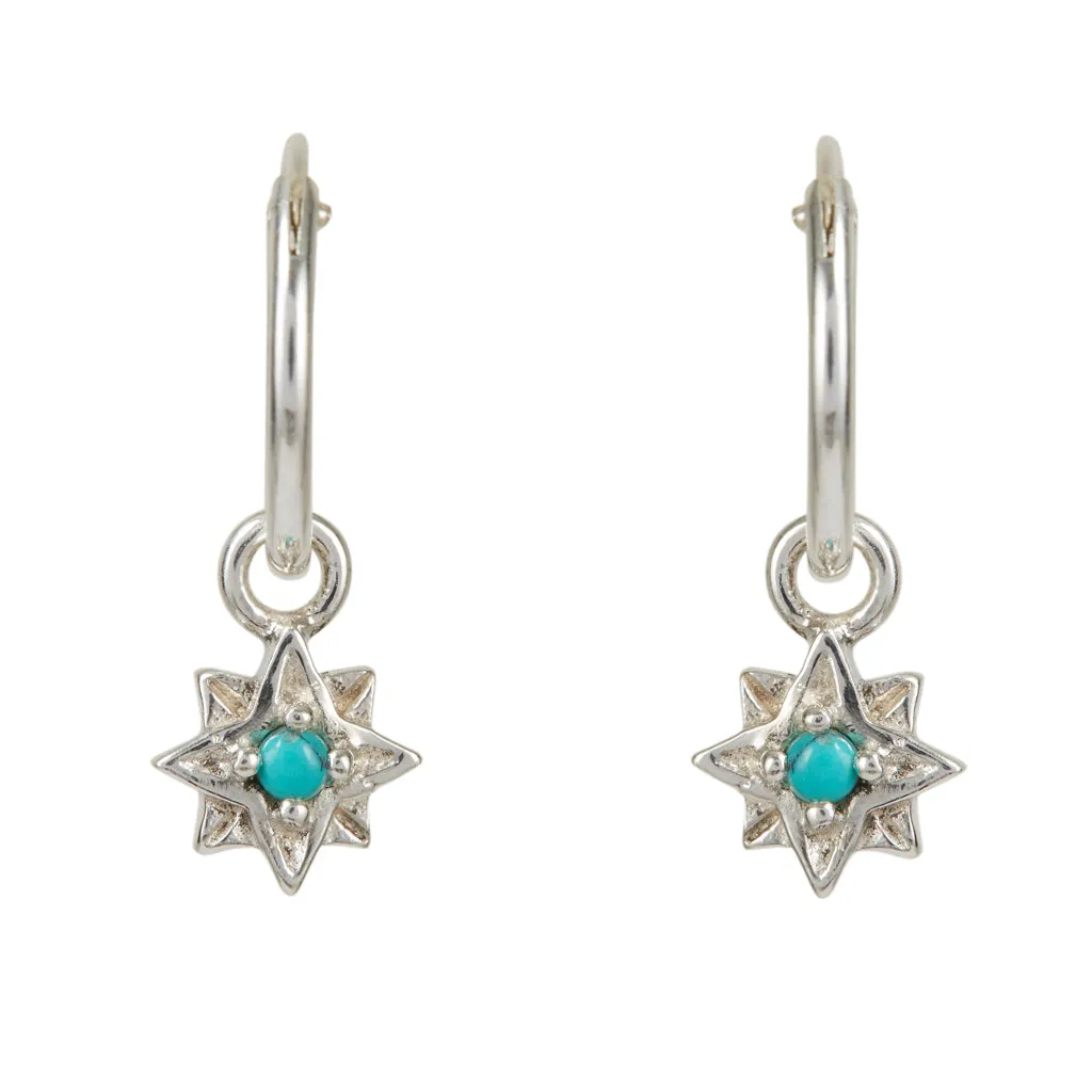 Guiding North Star Mini Hoops - Turquoise