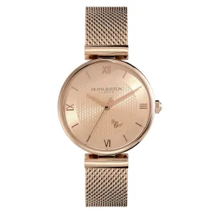 Ladies 36mm Minima Bee T-Bar Carnation Gold Mesh Watch (24000097)