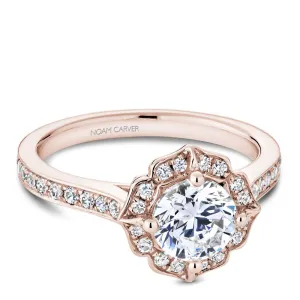 Noam Carver Engagement Ring Rose 14k Gold With 36 RD TCW 0.39ct