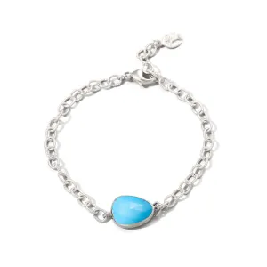 Pebble Bracelet, Turquoise, Silver