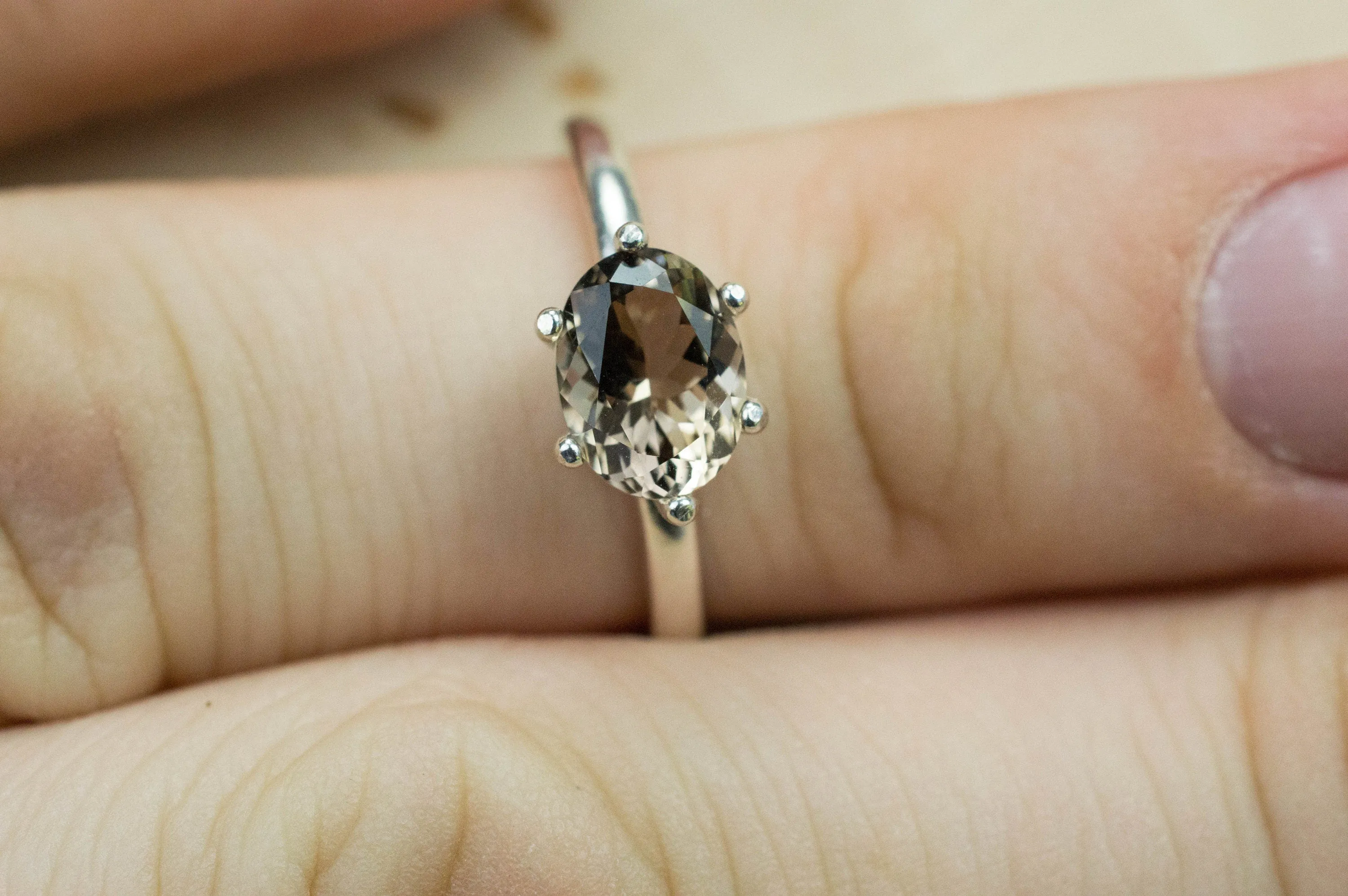 Smoky Quartz Ring, Genuine Untreated USA Quartz