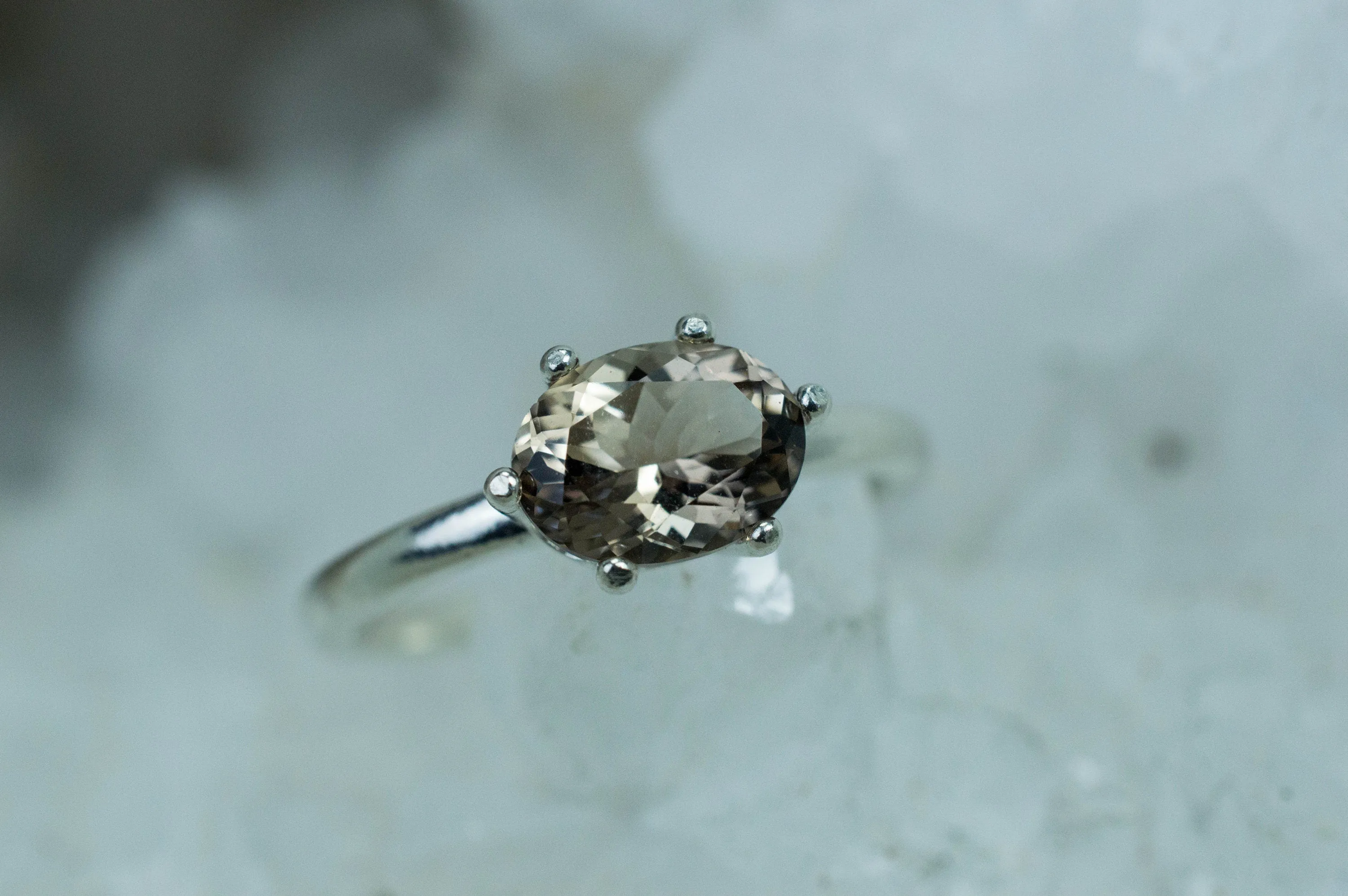 Smoky Quartz Ring, Genuine Untreated USA Quartz