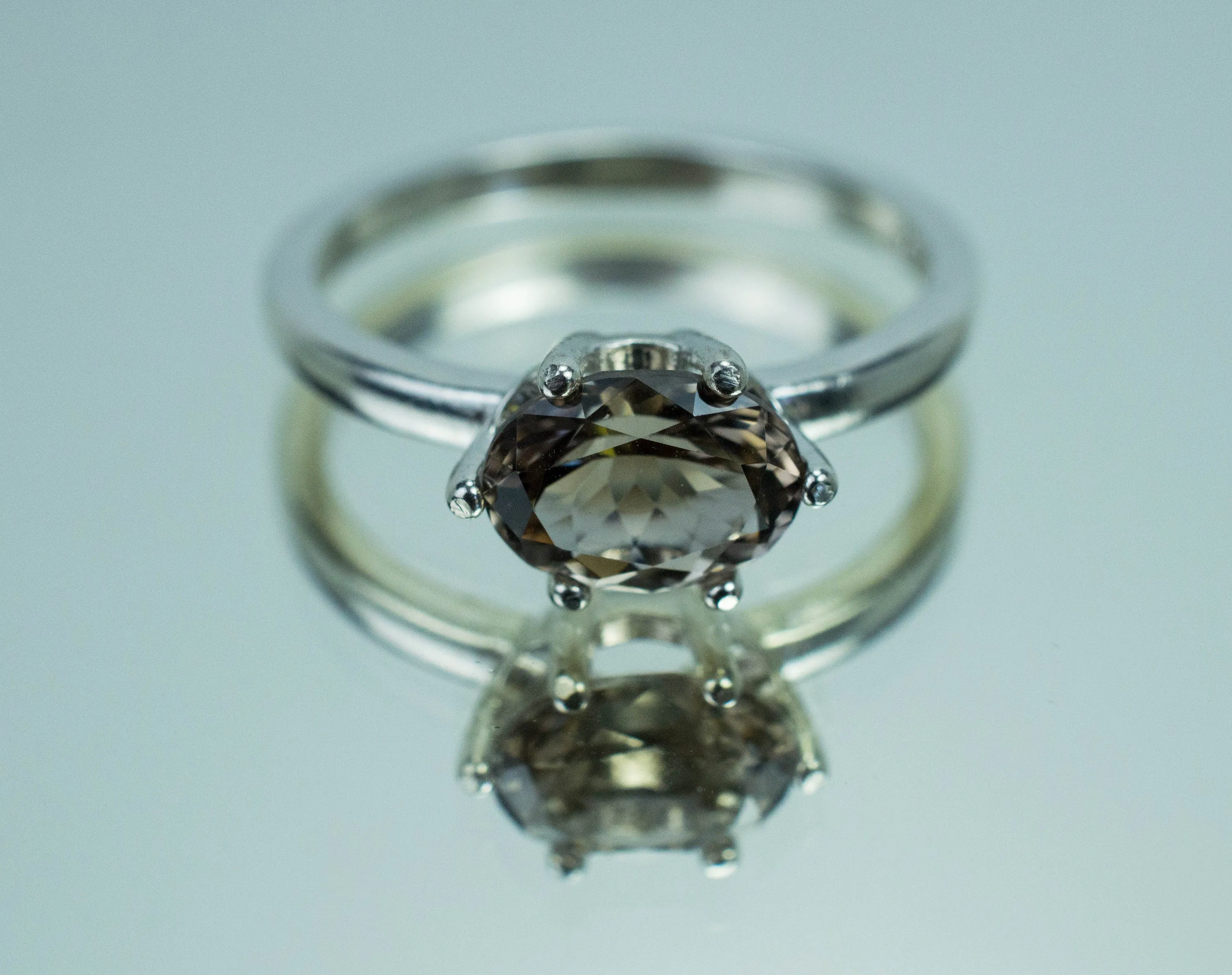 Smoky Quartz Ring, Genuine Untreated USA Quartz