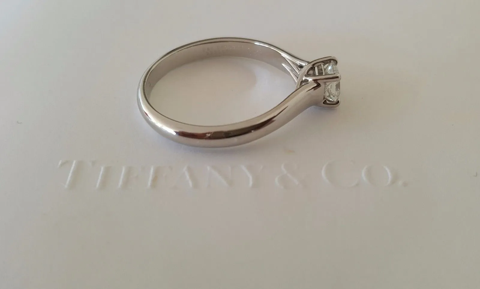 Tiffany & Co. 0.39ct H/VVS1 Lucida Cut Diamond Solitaire Engagement Ring PT950