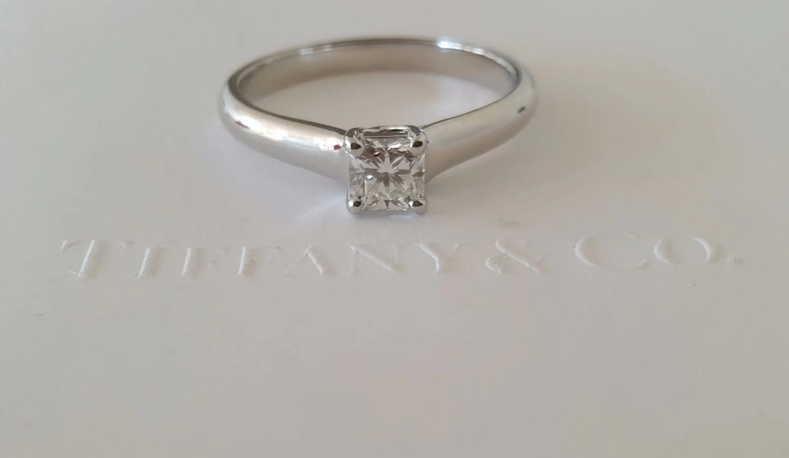 Tiffany & Co. 0.39ct H/VVS1 Lucida Cut Diamond Solitaire Engagement Ring PT950