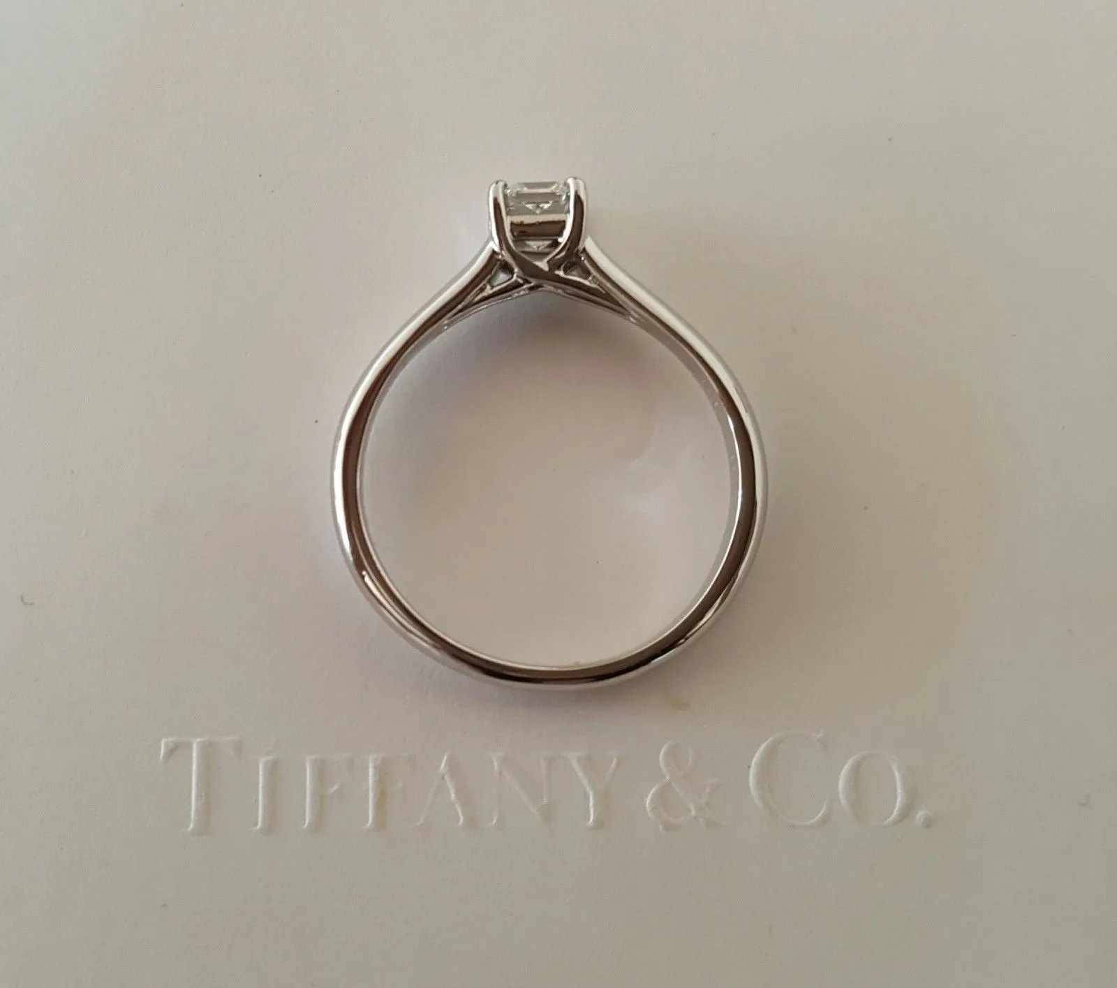 Tiffany & Co. 0.39ct H/VVS1 Lucida Cut Diamond Solitaire Engagement Ring PT950