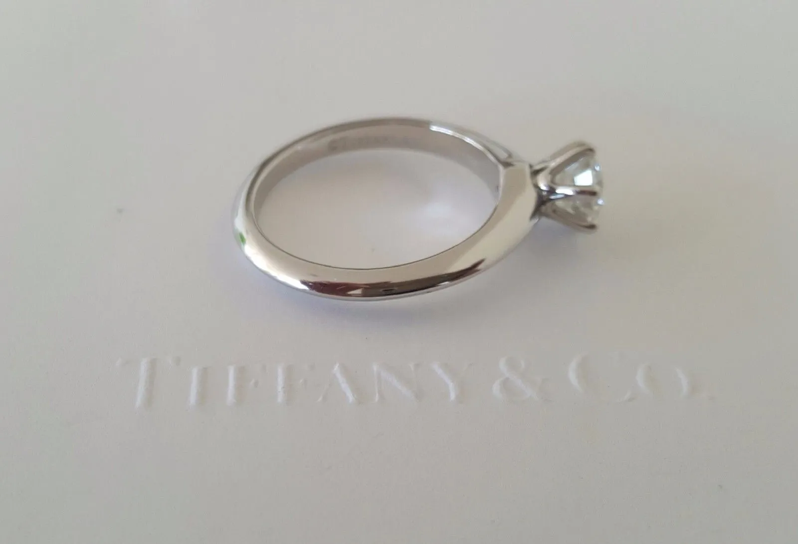 Tiffany & Co 0.62ct I/VVS2 Diamond Solitaire Classic Engagement Ring Platinum