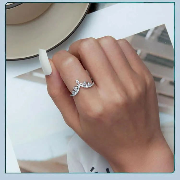 Water Drop Crown Ring - Hannaca