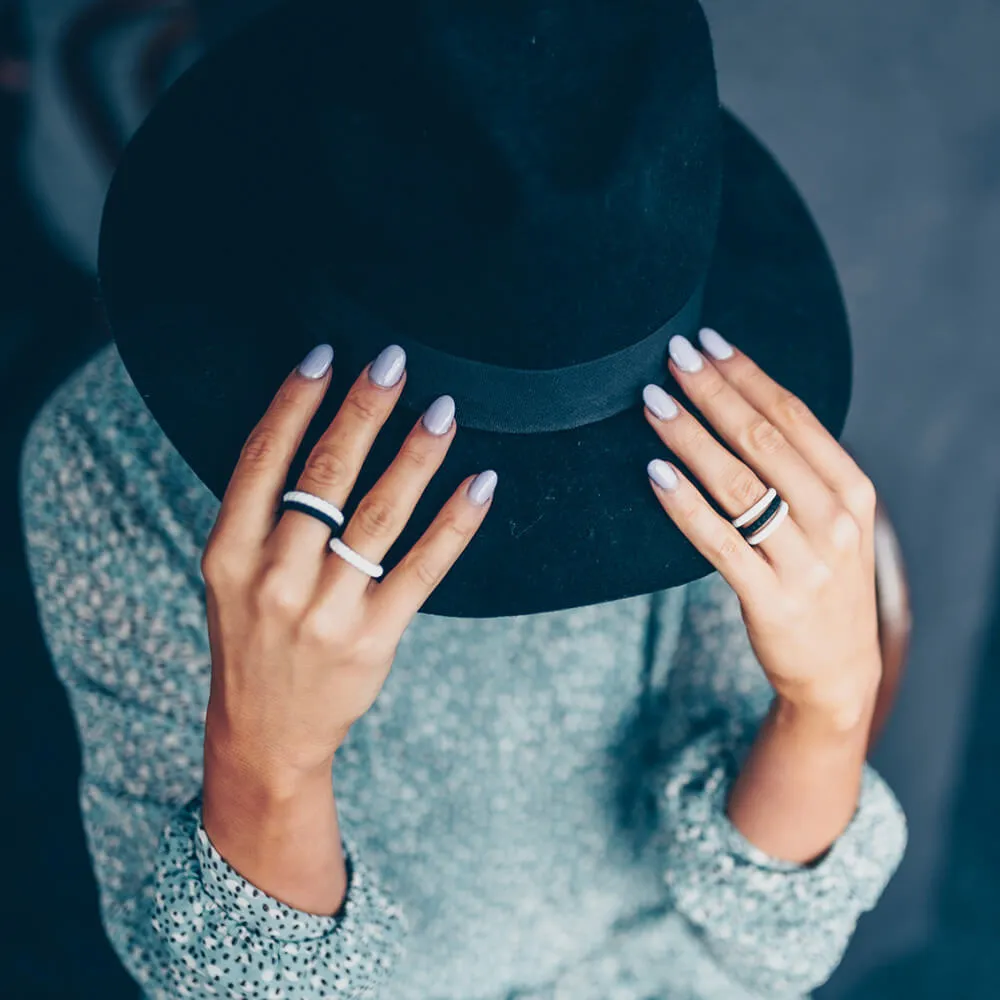 Women's 'Stud stackable' silicone ring